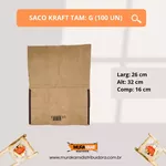 SACO KRAFT TAMANHO G 26X32X16CM C100 (UN)