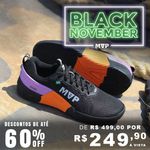 Tênis para Cross colorido 4x4 - Black Orange Purple