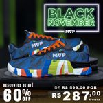 Tênis Preto para Cross 5x5 - Abstract Blue Splash