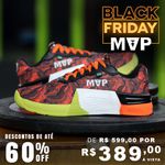 Tênis Preto para Cross 5x5 - Abstract Red Orange