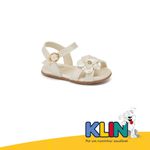 SANDALIA KLIN 515251 OFF WHITE PEROLIZADO/DOURADO