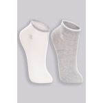 KIT C/2 MEIA LUPO 2835 BRANCA/CINZA