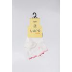 KIT C/3 MEIA LUPO 2165 BRANCO/ROSA