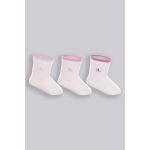 KIT C/3 MEIA LUPO 2165 BRANCO/ROSA