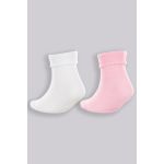 KIT C/2 MEIA LUPO 2035 BRANCO/ROSA