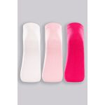 KIT C/3 MEIA LUPO 2725 BRANCA/ROSA/PINK