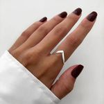 ANEL V LISO PRATA 925