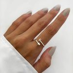 ANEL REGULÁVEL LETRA S LISO PRATA 925