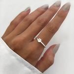 ANEL SOLITÁRIO ZIRCÔNIA CRISTAL PRATA 925