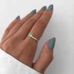 ANEL SOLITÁRIO ZIRCÔNIA VERDE ÁGUA PRATA 925