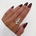 ANEL REGULÁVEL ZIRCÔNIA CRISTAL PRATA 925