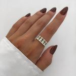 ANEL QUADRADO ZIRCÔNIA VERDE CLARO PRATA 925