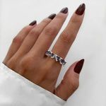 ANEL CORAÇÃO ZIRCÔNIA LILÁS PRATA 925