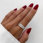 ANEL CRAVEJADO ZIRCÔNIA ONIX PRATA 925