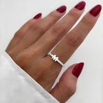 ANEL ZIRCÔNIA CRISTAL LETRA M PRATA 925