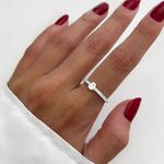 ANEL ZIRCÔNIA CRISTAL LETRA S PRATA 925