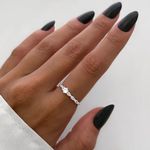 ANEL SOLITÁRIO ZIRCÔNIA CRISTAL PRATA 925