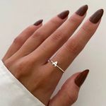 ANEL LISO LETRA A PRATA 925