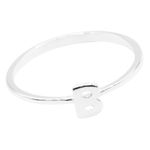 ANEL LISO LETRA B PRATA 925