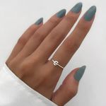 ANEL LISO LETRA G PRATA 925