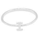 ANEL LISO LETRA I PRATA 925