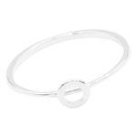 ANEL LISO LETRA O PRATA 925