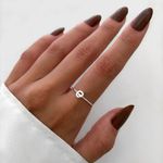 ANEL LISO LETRA O PRATA 925