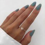 ANEL LISO LETRA U PRATA 925