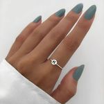 ANEL REDONDO LETRA K PRATA 925