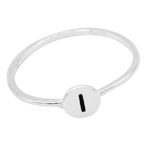 ANEL REDONDO LETRA I PRATA 925