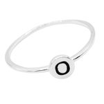 ANEL REDONDO LETRA O PRATA 925