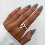 ANEL REGULÁVEL LETRA CRAVEJADO ZIRCÔNIA CRISTAL PRATA 925