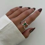 ANEL ZIRCONIA VERDE PRATA 925