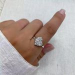 ANEL CORAÇÃO ZIRCÔNIA CRISTAL PRATA 925