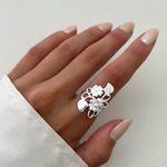 ANEL FOLHA PRATA 925