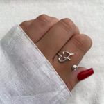 ANEL LETRA F ZIRCÔNIA CRISTAL PRATA 925