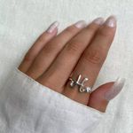 ANEL LETRA H ZIRCÔNIA CRISTAL PRATA 925