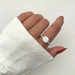 ANEL SOLITÁRIO ZIRCÔNIA CRISTAL PRATA 925