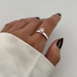 ANEL SOLITÁRIO ZIRCÔNIA ROSA CLARO PRATA 925