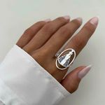 ANEL NOSSA SENHORA MANTO ZIRCÔNIA AZUL