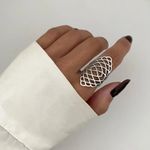 ANEL VAZADO PRATA CLARA PRATA 925