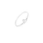 ANEL TRIÂNGULO ZIRCÔNIA CRISTAL PRATA 925