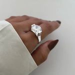 ANEL ZIRCÔNIA CRISTAL PRATA 925