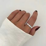 ANEL ZIRCÔNIA AZUL CLARO PRATA 925