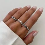 ANEL TRIO INDIANO PAI NOSSO QUE ESTAIS NO CÉU PRATA 925