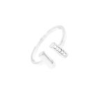 ANEL REGULÁVEL ZIRCÔNIA CRISTAL PRATA 925