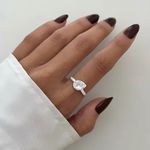 ANEL GOTA CRAVEJADO ZIRCÔNIA CRISTAL PRATA 925