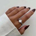 ANEL GOTA INDIANO ZIRCÔNIA CRISTAL PRATA 925