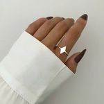 ANEL GEOMÉTRICO LOSANGO PRATA 925