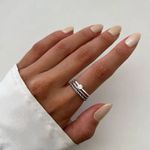 ANEL 3 FIOS ENVELHECIDO ZIRCÔNIA CRISTAL PRATA 925